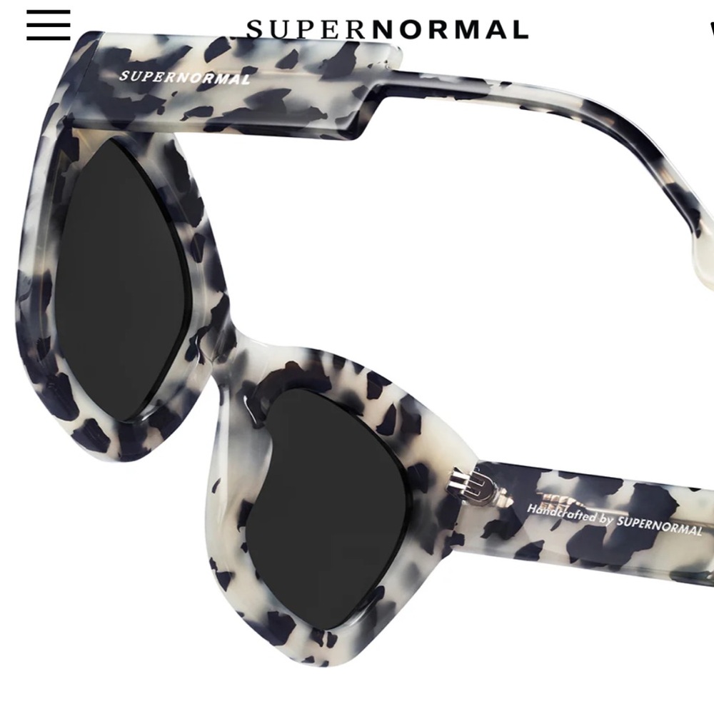 AMBITIOUS Marble frame + Black lenses Supernormal  NWOT - Picture 3 of 6